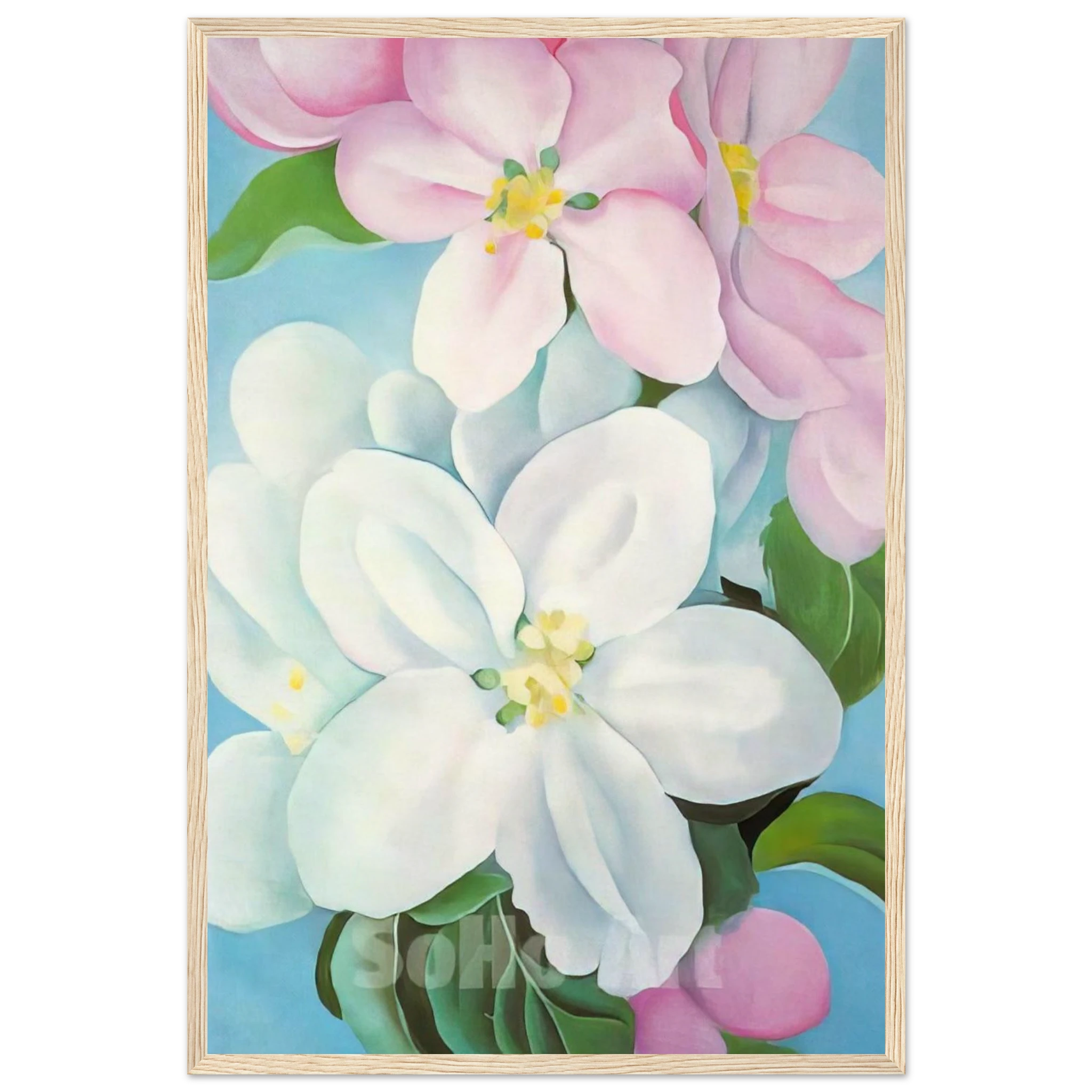 Apple Blossoms Framed Poster | Georgia O'Keeffe Framed Prints Wall Art | Georgia O Keeffe Prints