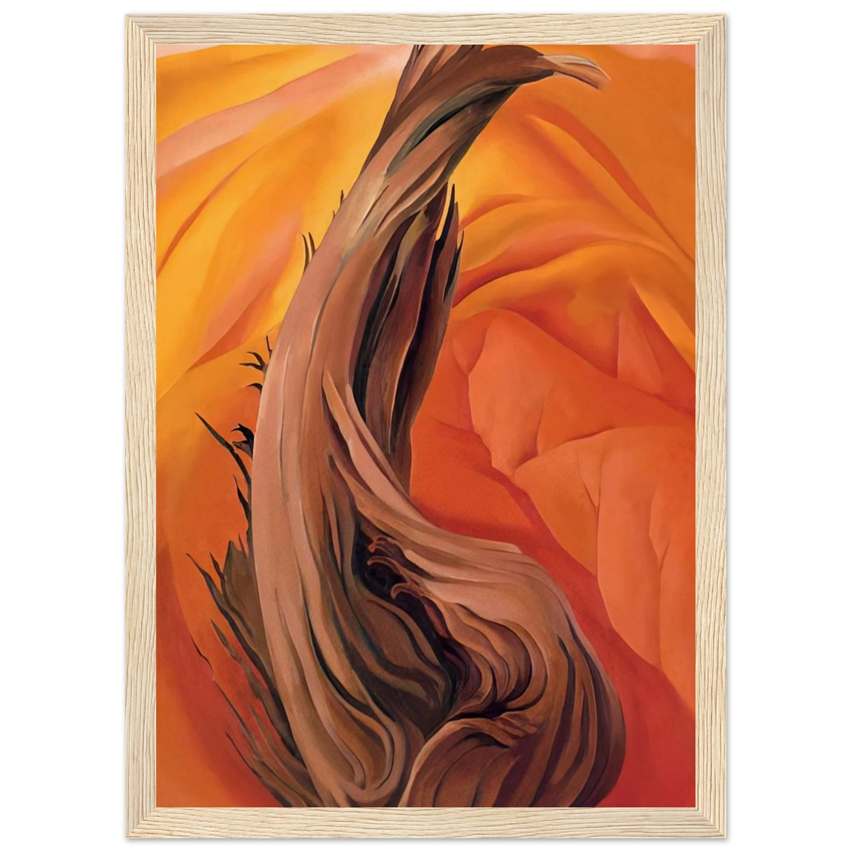 Stump in Red Hills Framed Poster | Georgia O'Keeffe Framed Prints Wall Art | Georgia O Keeffe Prints