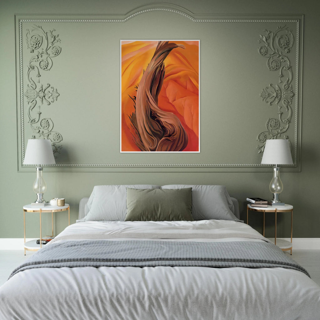 Stump in Red Hills Framed Poster | Georgia O'Keeffe Framed Prints Wall Art | Georgia O Keeffe Prints