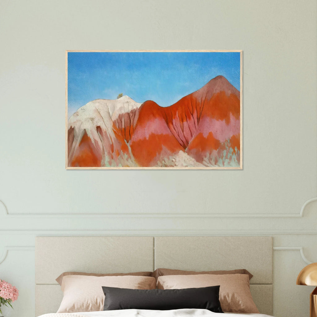 Series near abiquiu, New Mexico - Hills to the left Framed Poster | Georgia O'Keeffe Framed Prints Wall Art | Georgia O Keeffe Prints