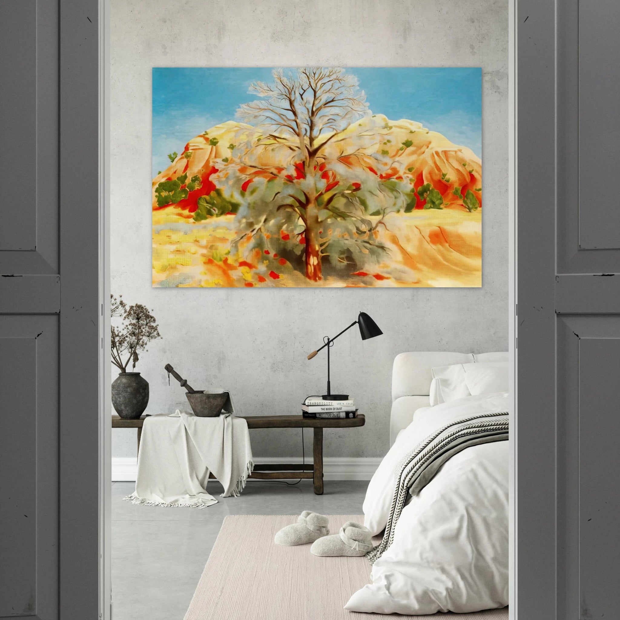 Dead Tree with Pink Hill Poster | Georgia O'Keeffe Poster | Georgia O Keeffe Prints