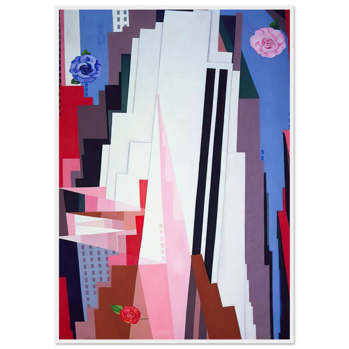 Manhattan Framed Poster | Georgia O'Keeffe Framed Prints Wall Art | Georgia O Keeffe Prints