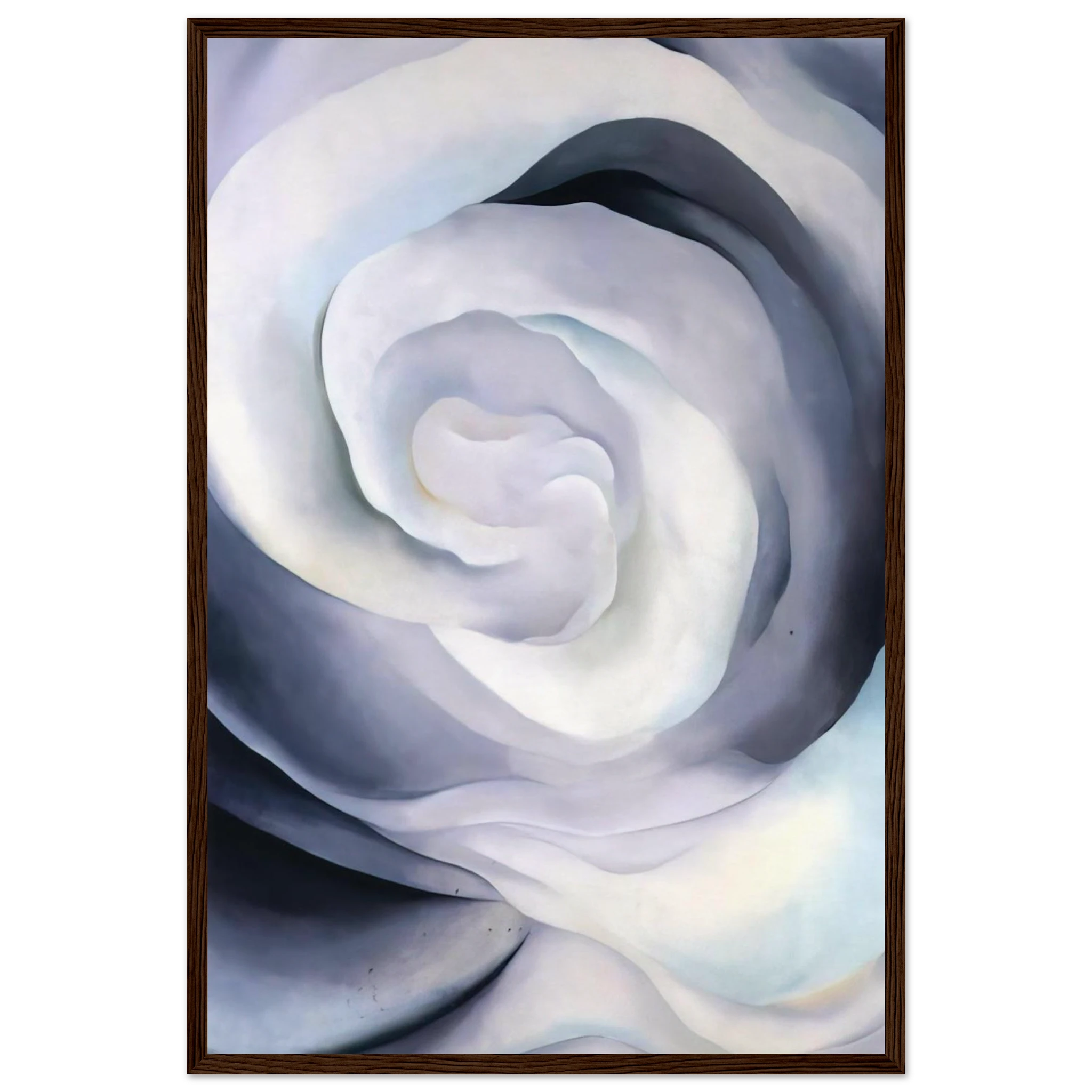 Abstraction White Rose Framed Poster | Georgia O'Keeffe Framed Prints Wall Art | Georgia O Keeffe Prints