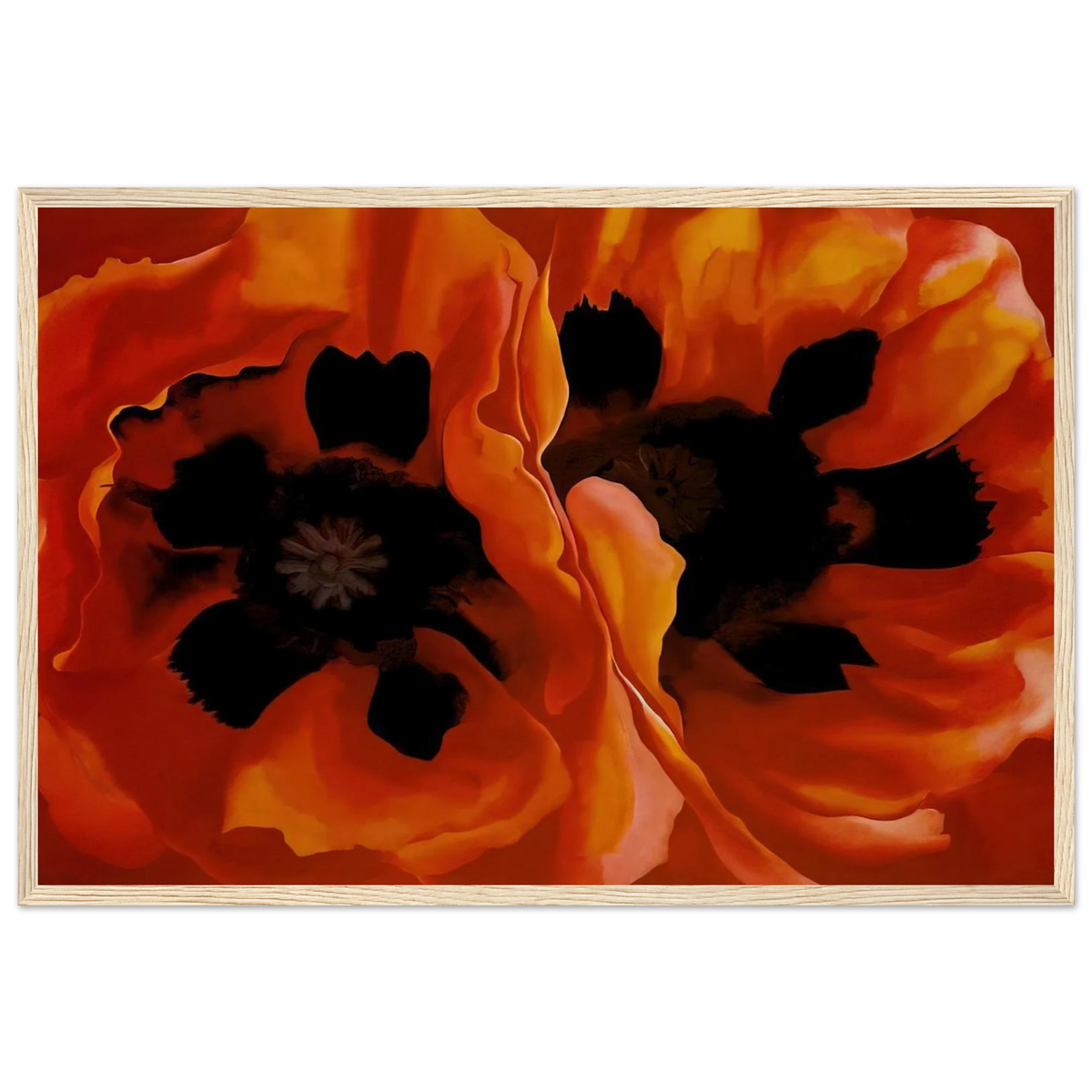 Oriental Poppies Framed Poster | Georgia O'Keeffe Framed Prints Wall Art | Georgia O Keeffe Prints