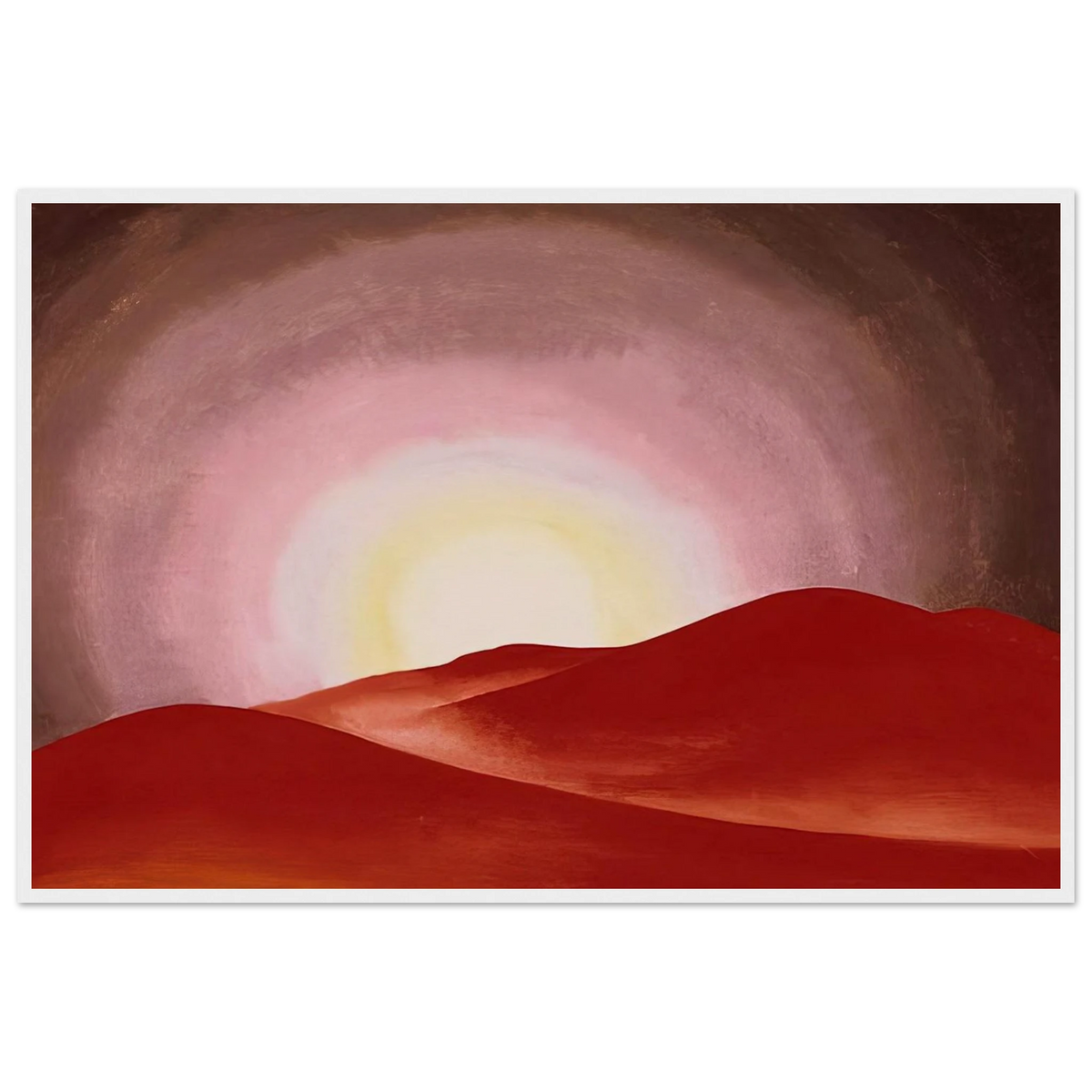Red Hills, Lake George Framed Poster | Georgia O'Keeffe Framed Prints Wall Art | Georgia O Keeffe Prints