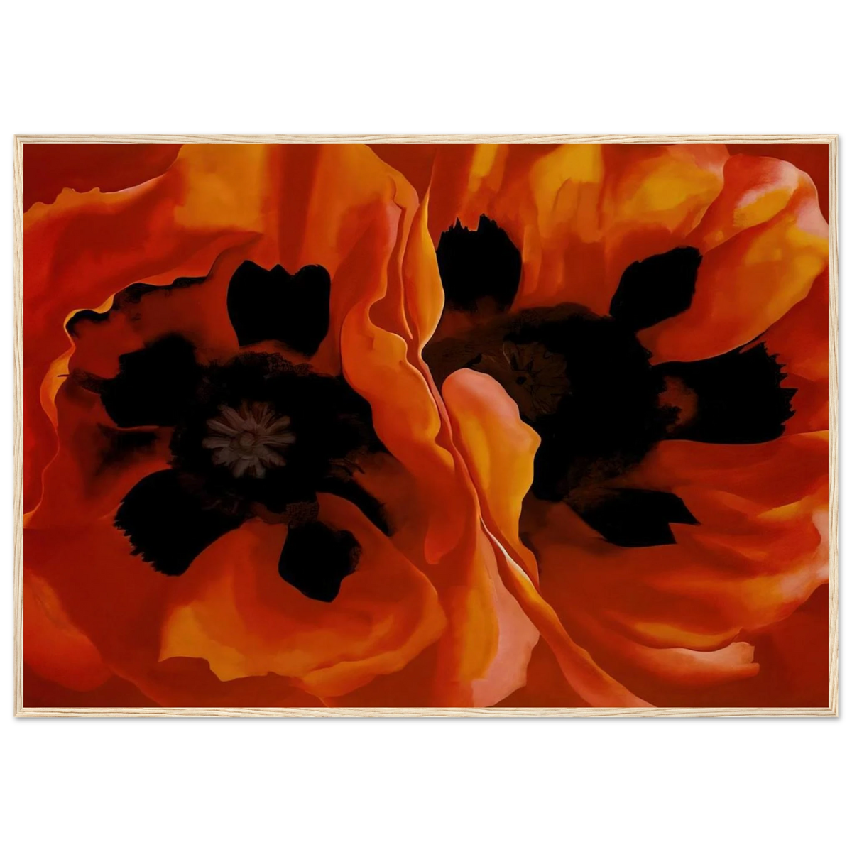 Oriental Poppies Framed Poster | Georgia O'Keeffe Framed Prints Wall Art | Georgia O Keeffe Prints