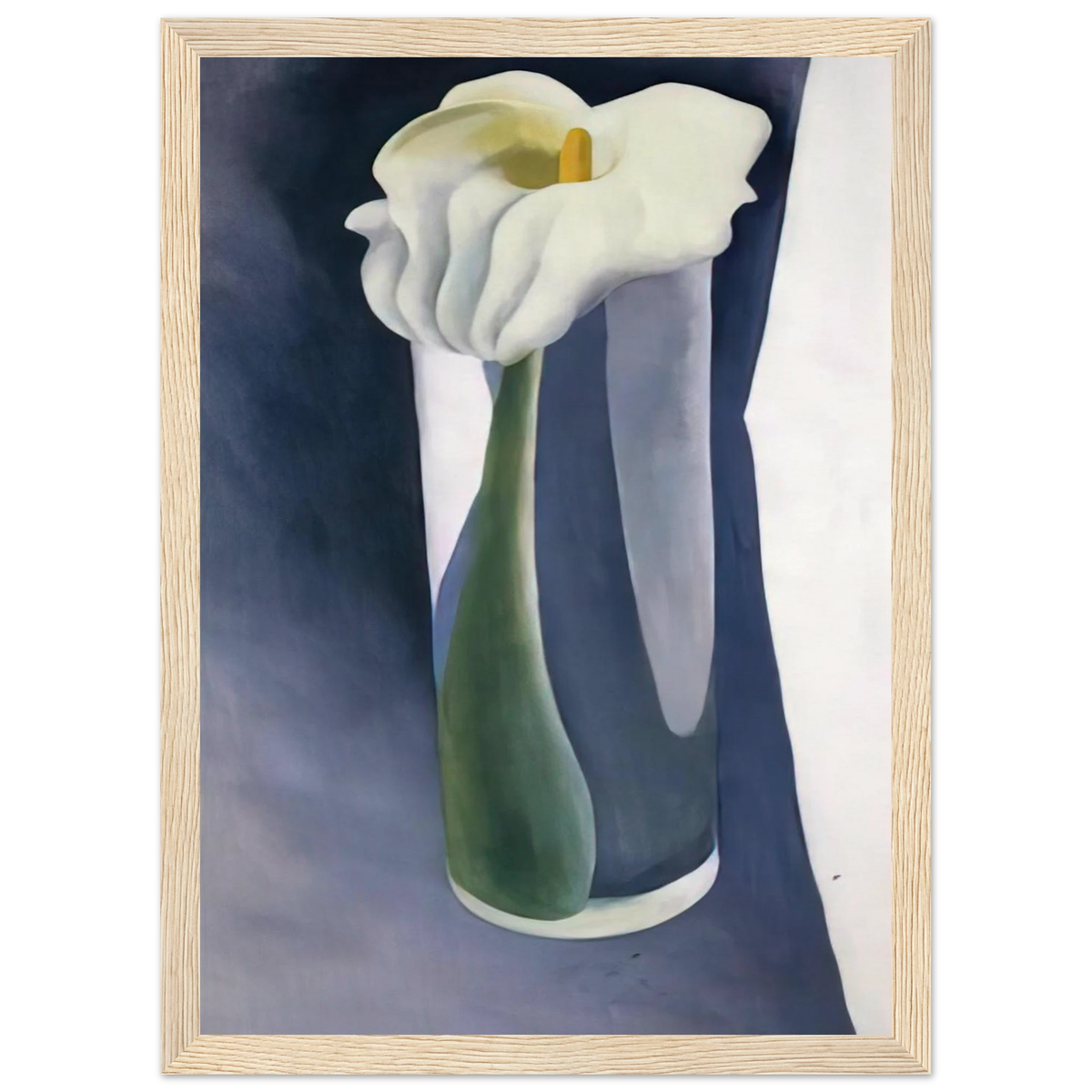 Calla Lily in Tall Glass Framed Poster | Georgia O'Keeffe Framed Prints Wall Art | Georgia O Keeffe Prints