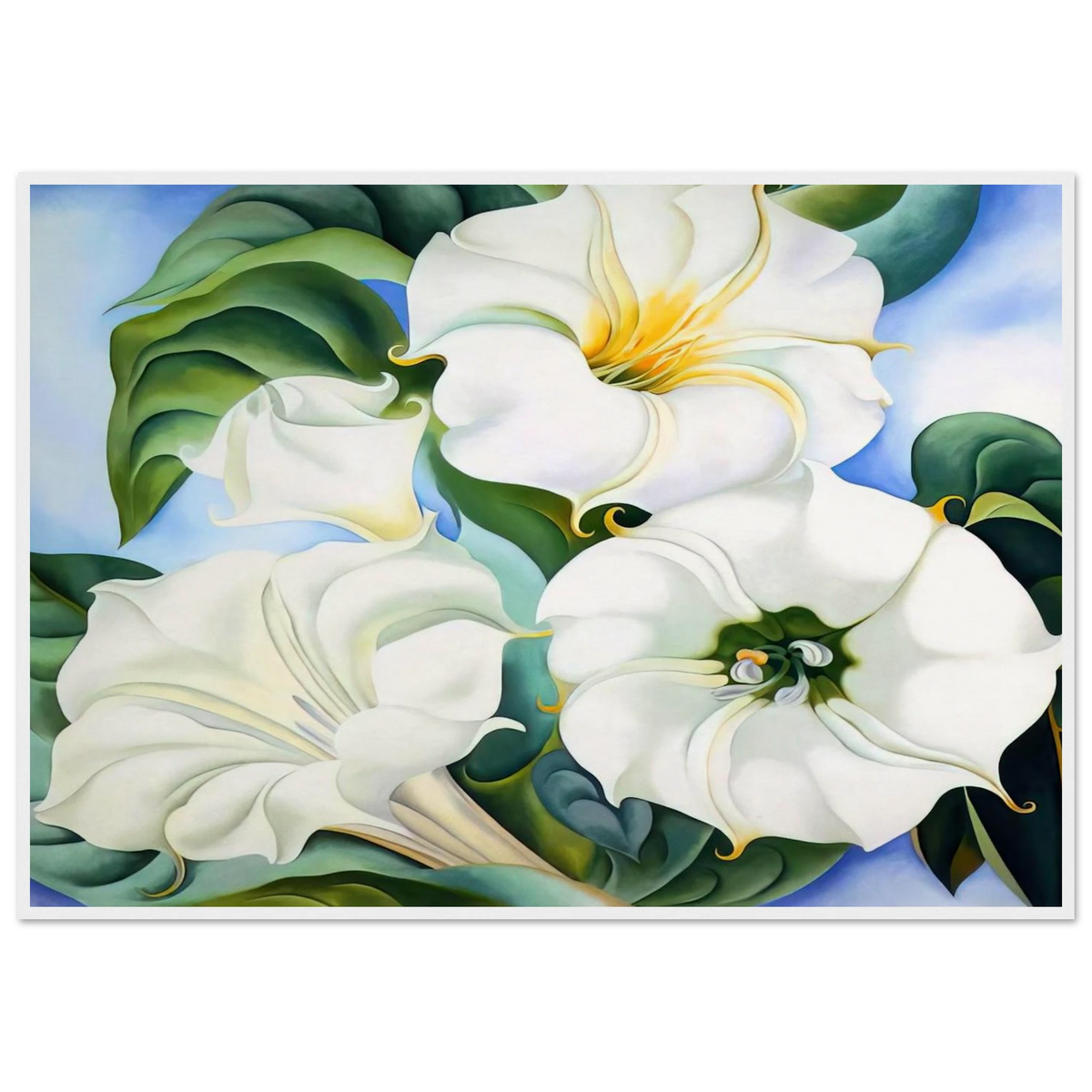 Jimson Weed 3 Framed Poster | Georgia O'Keeffe Framed Prints Wall Art | Georgia O Keeffe Prints