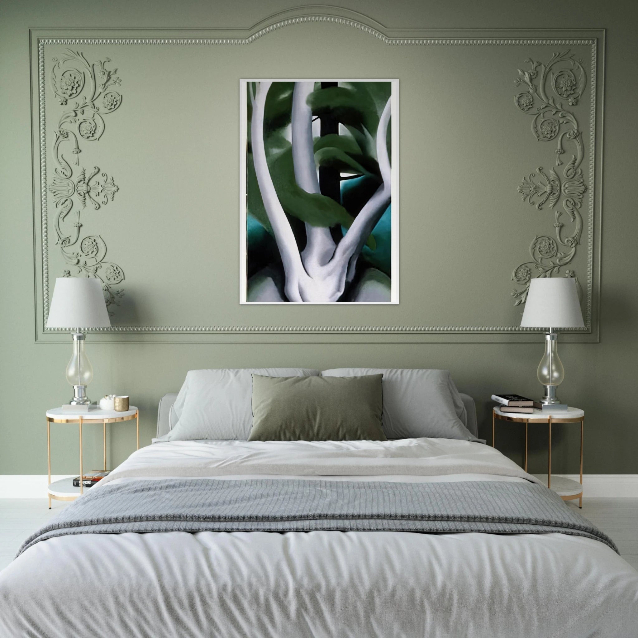 Birch and Pine Tree No. 1 Framed Poster | Georgia O'Keeffe Framed Prints Wall Art | Georgia O Keeffe Prints