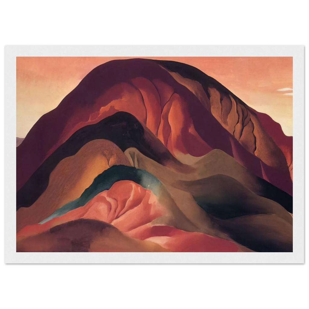 Rust Red Hills Framed Poster | Georgia O'Keeffe Framed Prints Wall Art | Georgia O Keeffe Prints
