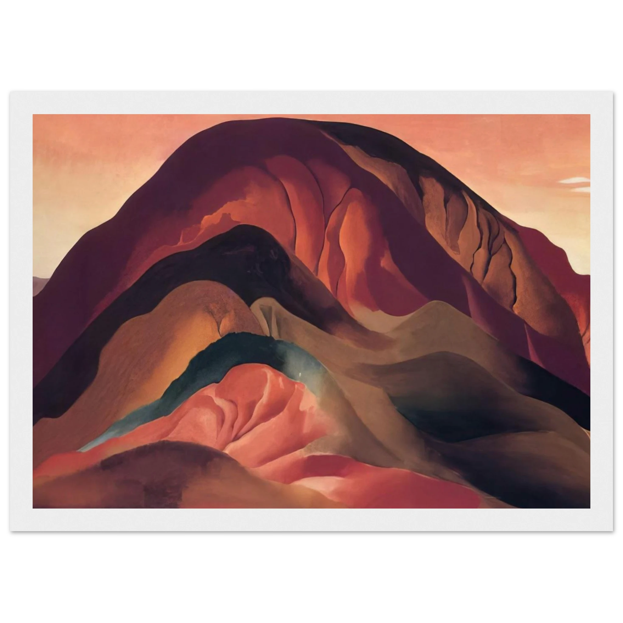 Rust Red Hills Framed Poster | Georgia O'Keeffe Framed Prints Wall Art | Georgia O Keeffe Prints