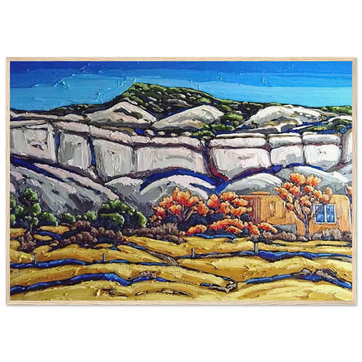 Ghost Ranch Painting Framed Poster | Georgia O'Keeffe Framed Prints Wall Art | Georgia O Keeffe Prints