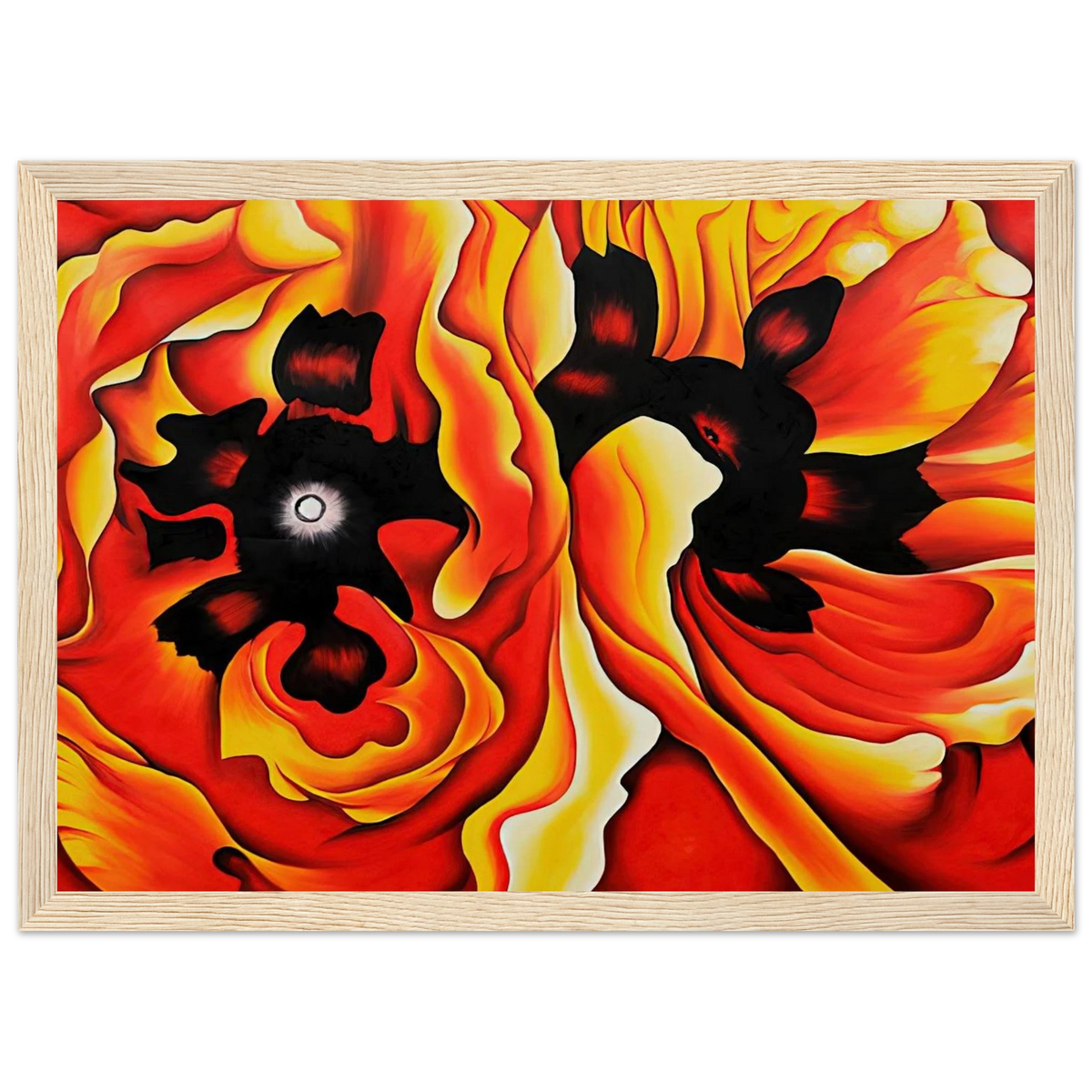 Oriental Poppies II Framed Poster | Georgia O'Keeffe Framed Prints Wall Art | Georgia O Keeffe Prints
