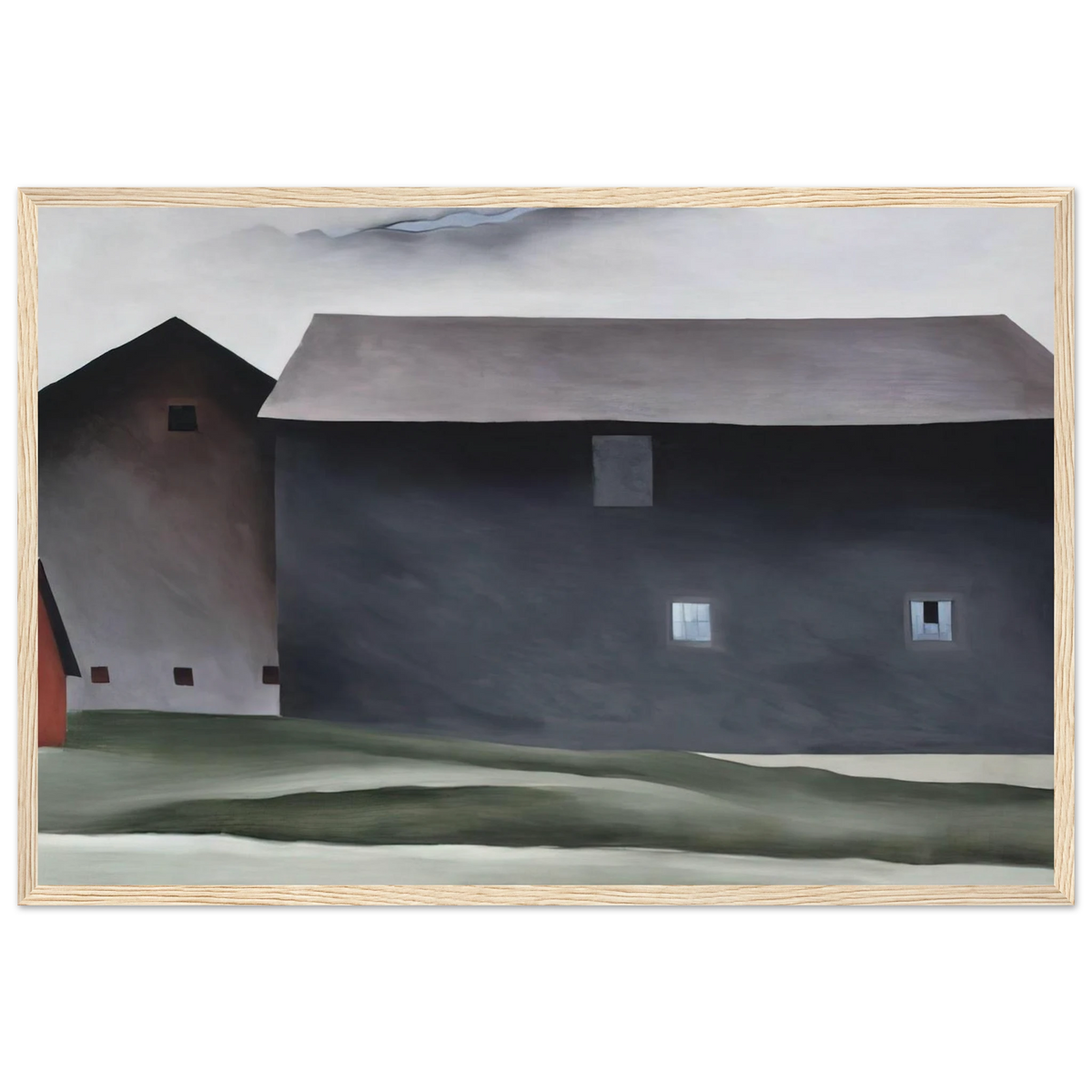 Lake George Barns Framed Poster | Georgia O'Keeffe Framed Prints Wall Art | Georgia O Keeffe Prints