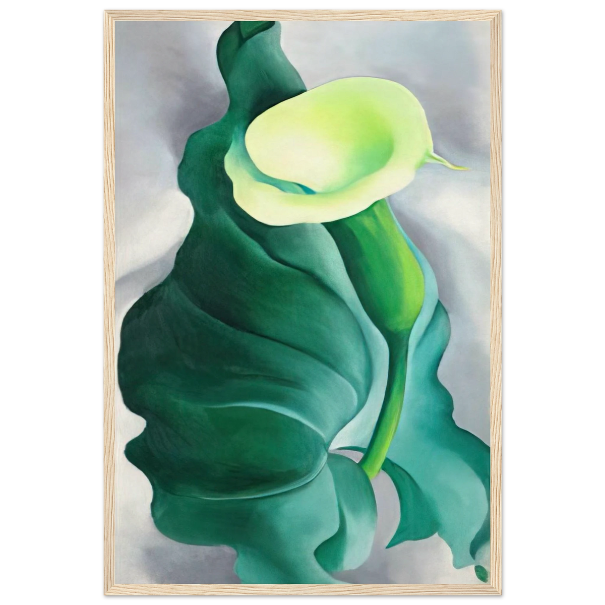 Calla Lily  Lily-Yellow No. 2  Framed Poster | Georgia O'Keeffe Framed Prints Wall Art | Georgia O Keeffe Prints