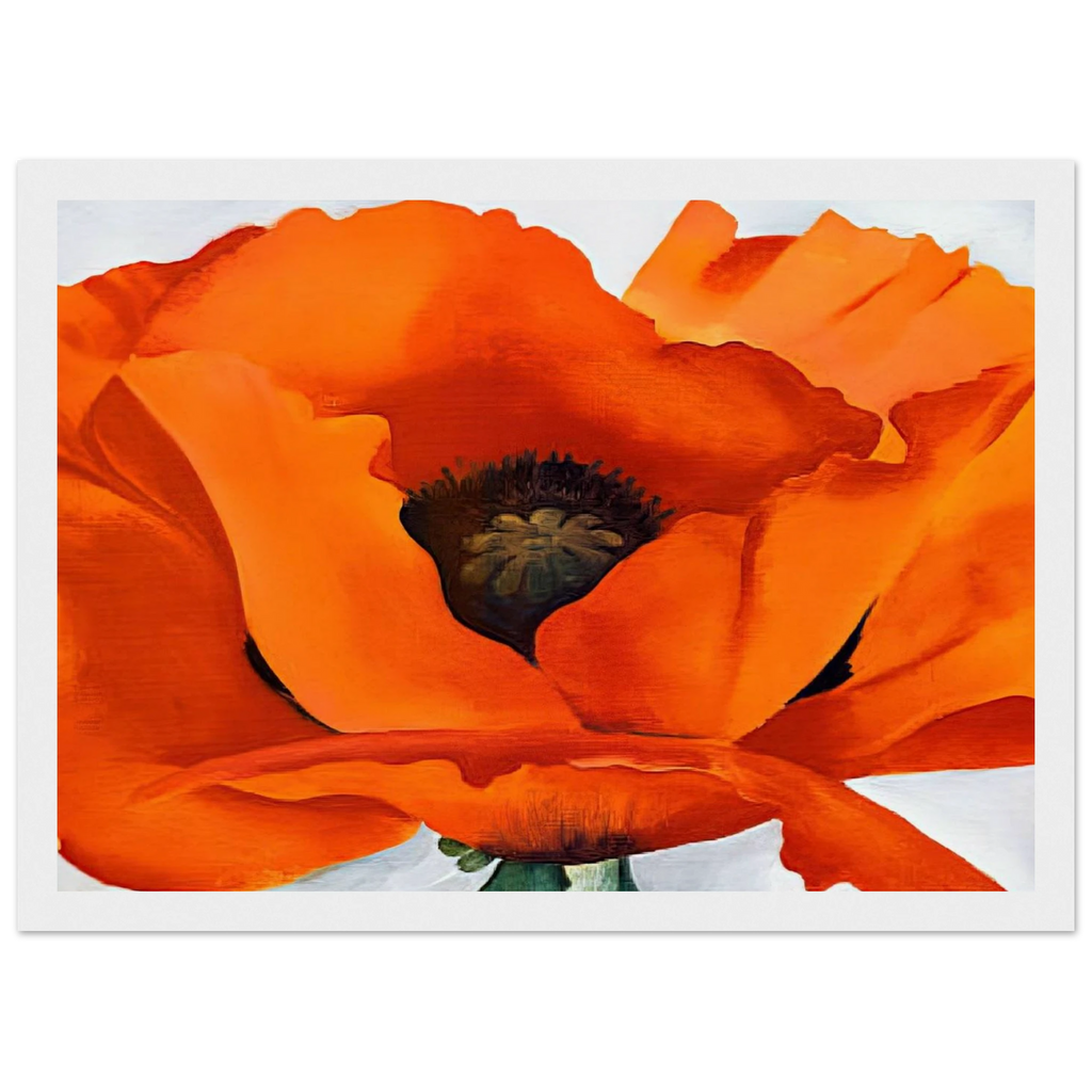 Red Poppy Framed Poster | Georgia O'Keeffe Framed Prints Wall Art | Georgia O Keeffe Prints