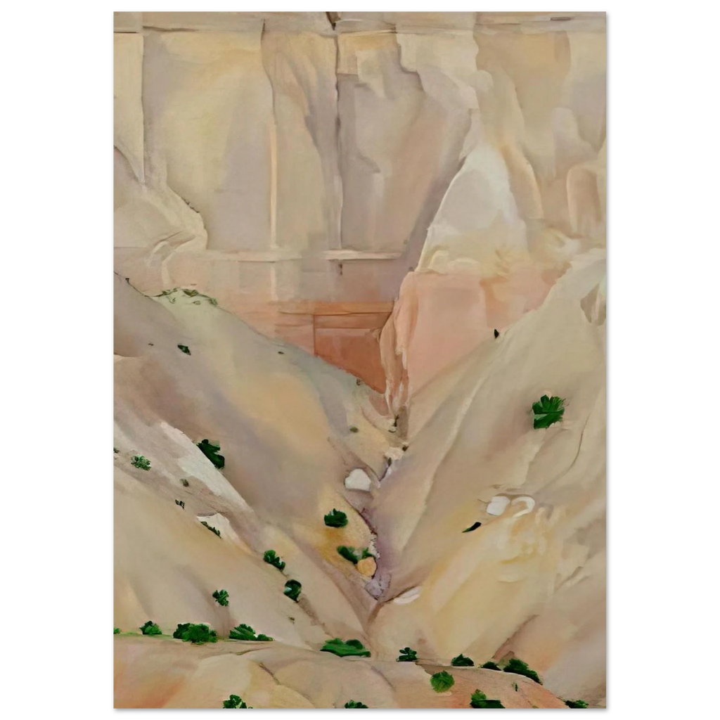 Cliffs Beyond Abiquiu, Dry Waterfall Poster | Georgia O'Keeffe Poster | Georgia O Keeffe Prints