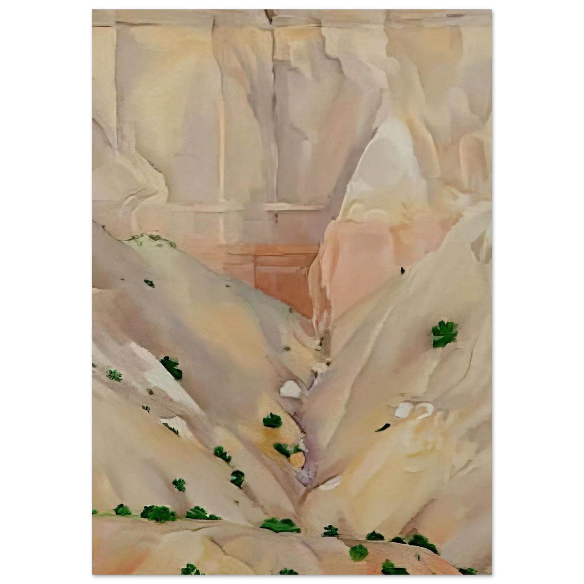 Cliffs Beyond Abiquiu, Dry Waterfall Poster | Georgia O'Keeffe Poster | Georgia O Keeffe Prints