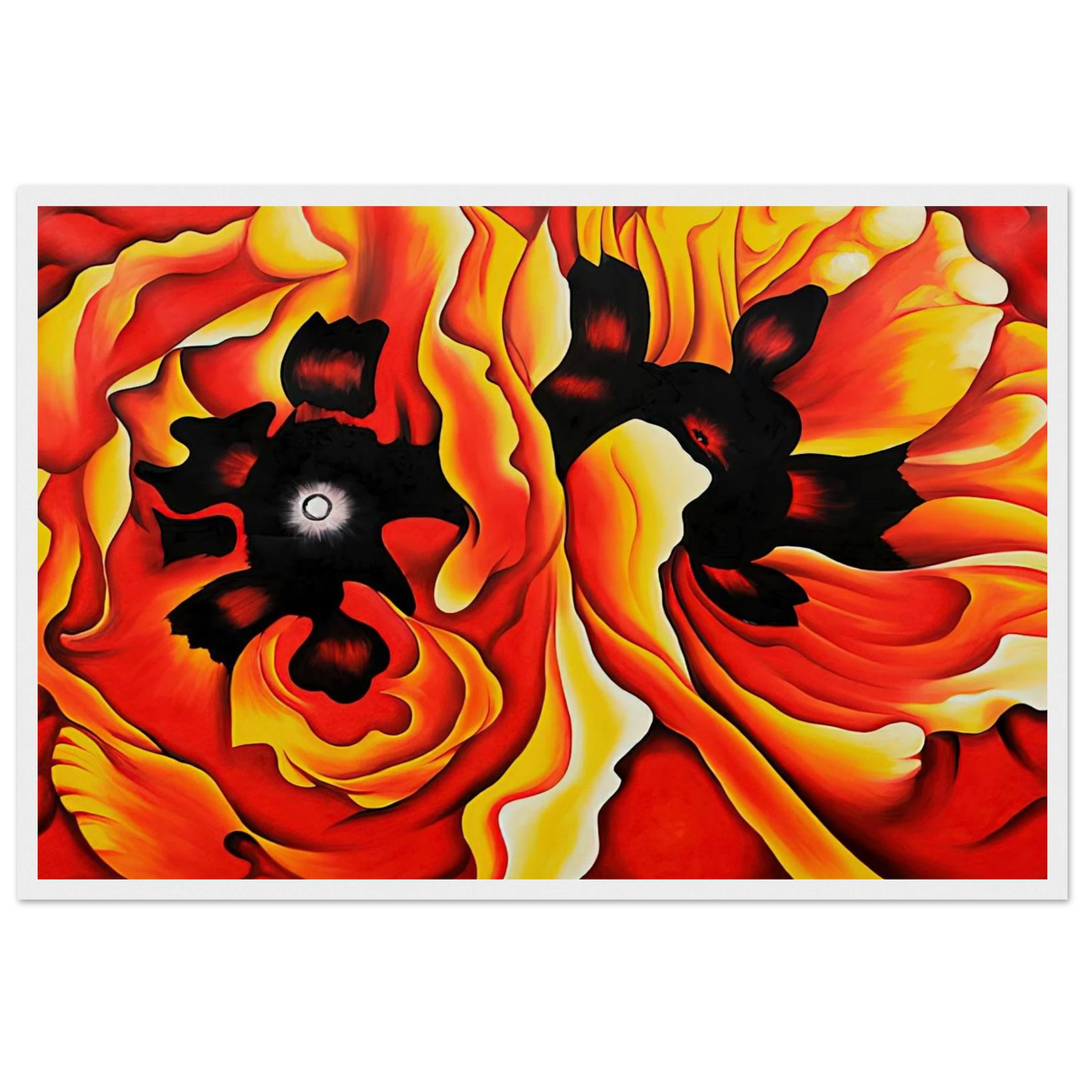 Oriental Poppies II Framed Poster | Georgia O'Keeffe Framed Prints Wall Art | Georgia O Keeffe Prints