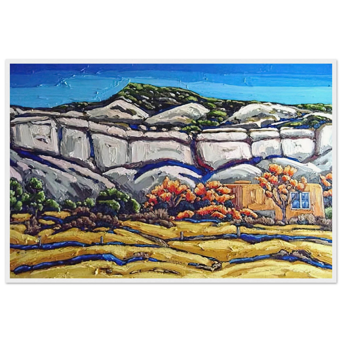 Ghost Ranch Painting Framed Poster | Georgia O'Keeffe Framed Prints Wall Art | Georgia O Keeffe Prints