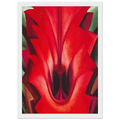 Inside Red Canna Framed Poster | Georgia O'Keeffe Framed Prints Wall Art | Georgia O Keeffe Prints