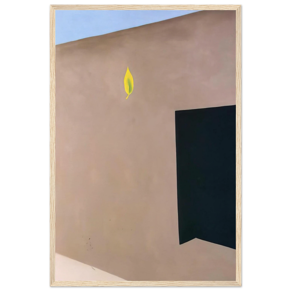 Patio Door with Green Leaf Framed Poster | Georgia O'Keeffe Framed Prints Wall Art | Georgia O Keeffe Prints