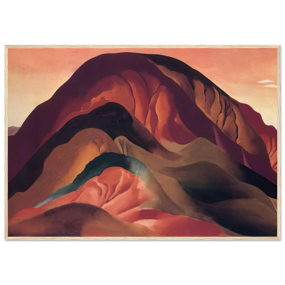 Rust Red Hills Framed Poster | Georgia O'Keeffe Framed Prints Wall Art | Georgia O Keeffe Prints