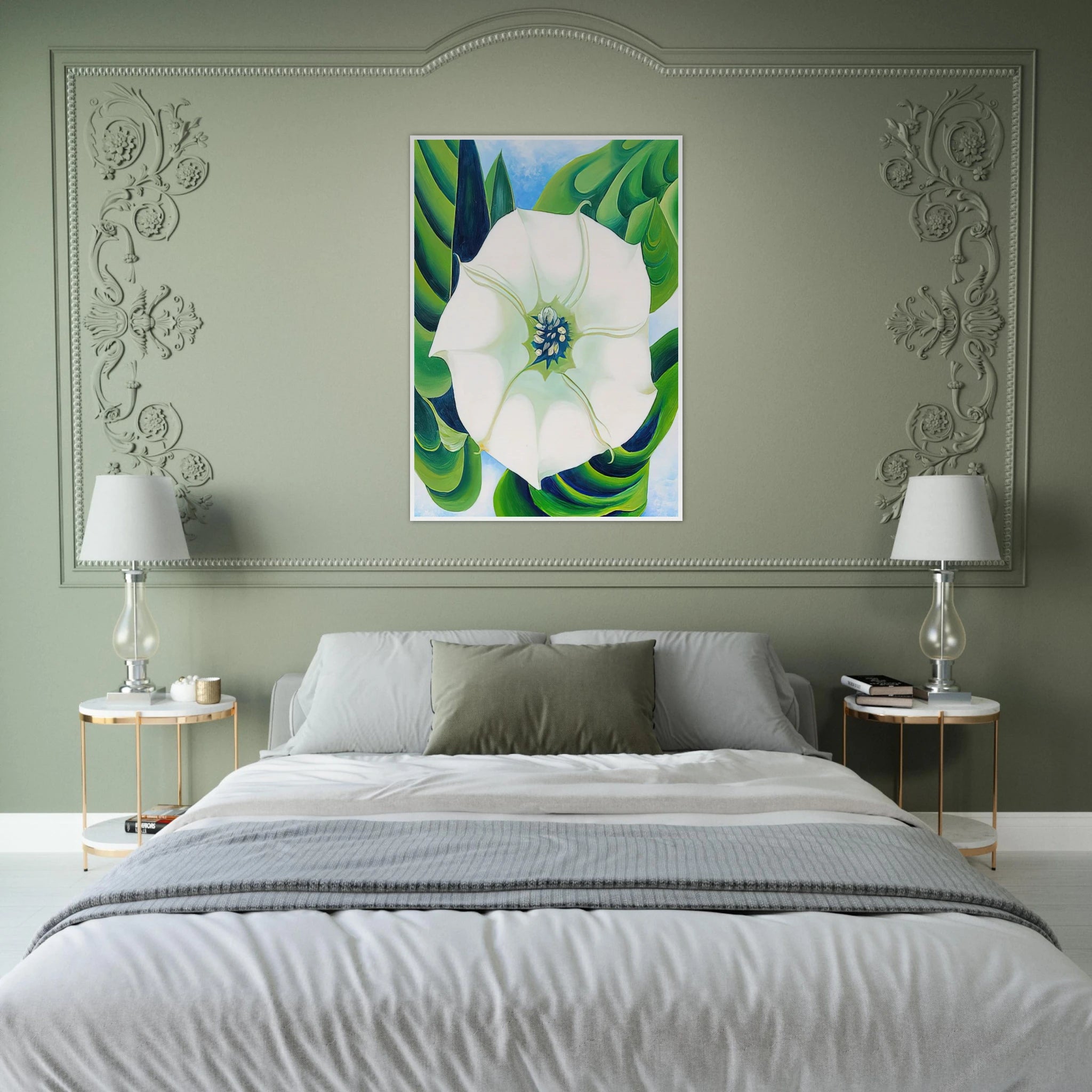 Jimson Weed Framed Poster | Georgia O'Keeffe Framed Prints Wall Art | Georgia O Keeffe Prints