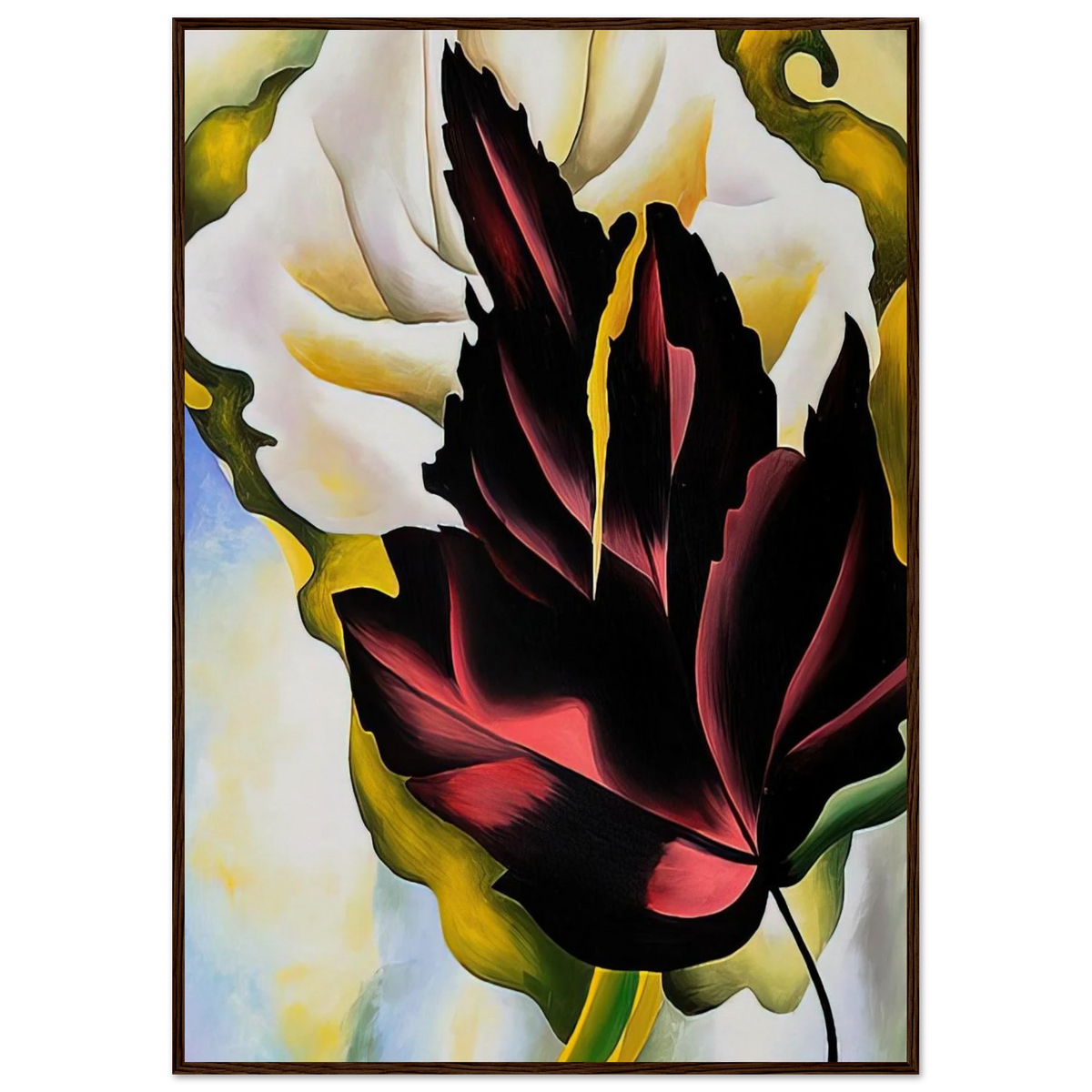 Pattern Leaves Framed Poster | Georgia O'Keeffe Framed Prints Wall Art | Georgia O Keeffe Prints