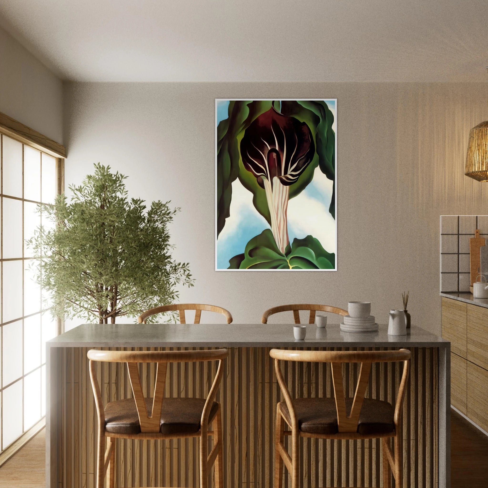 Jack-in-the-Pulpit III Framed Poster | Georgia O'Keeffe Framed Prints Wall Art | Georgia O Keeffe Prints