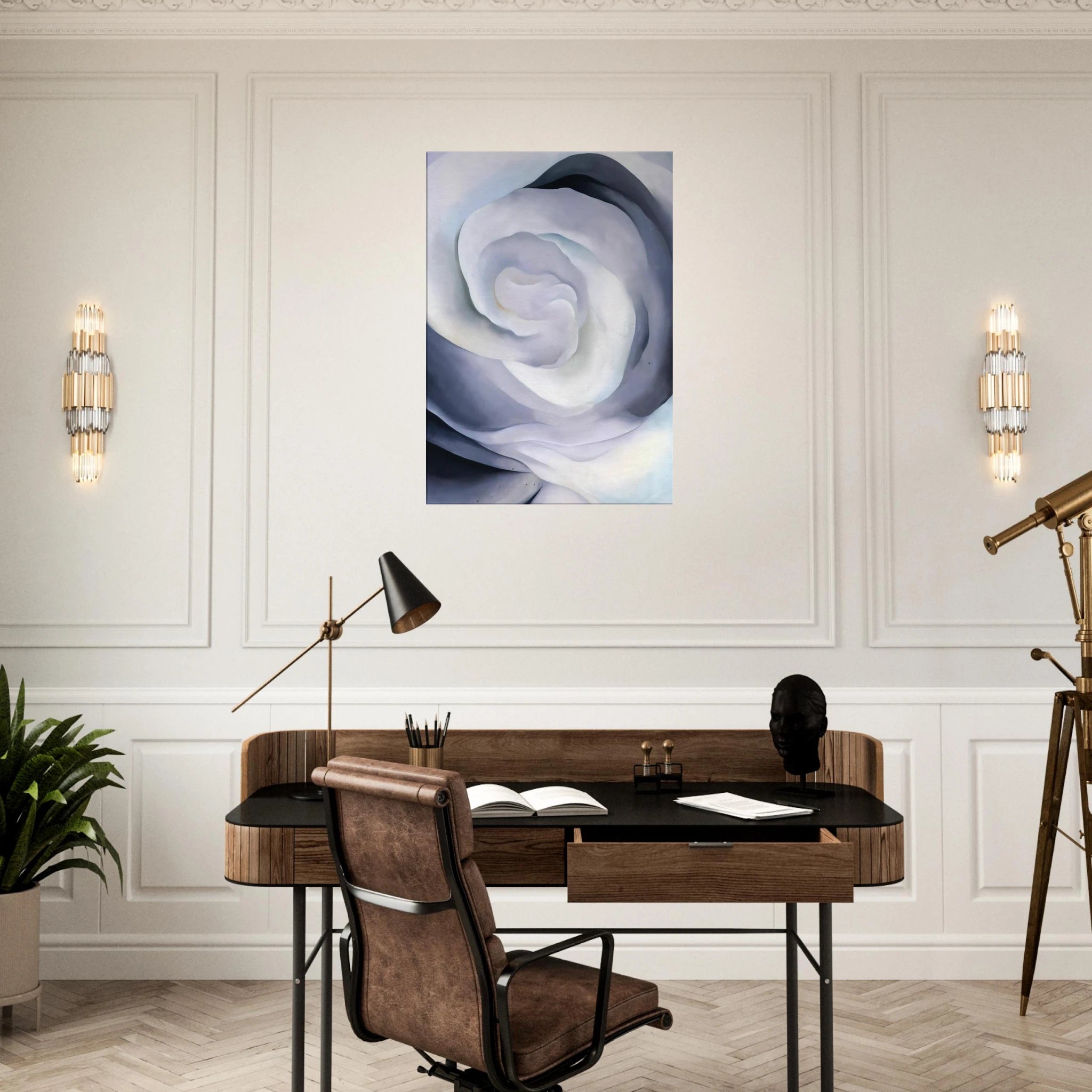 Abstraction White Rose Canvas | Georgia O'Keeffe Canvas | Georgia O Keeffe Prints