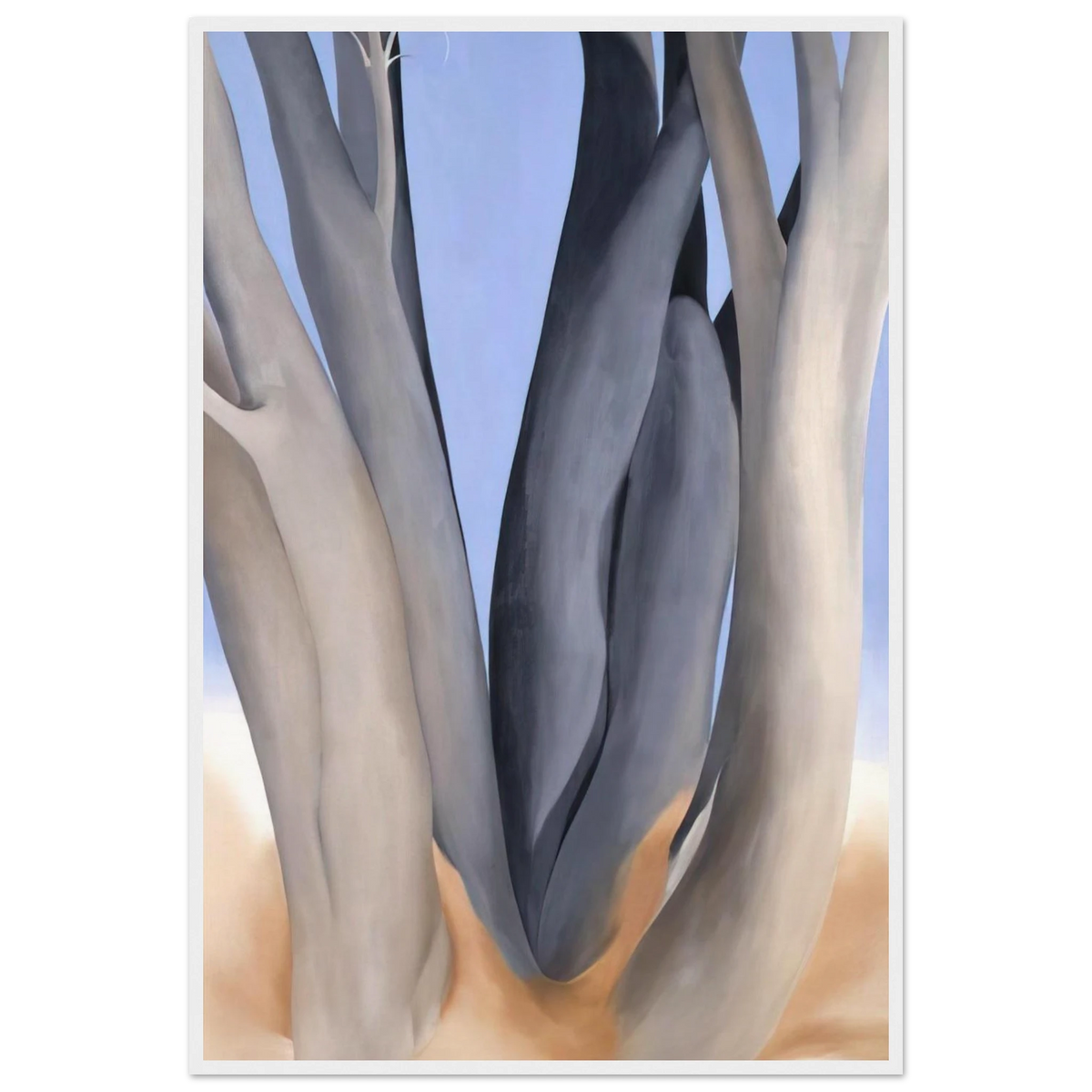 Dark Tree Trunks Framed Poster | Georgia O'Keeffe Framed Prints Wall Art | Georgia O Keeffe Prints