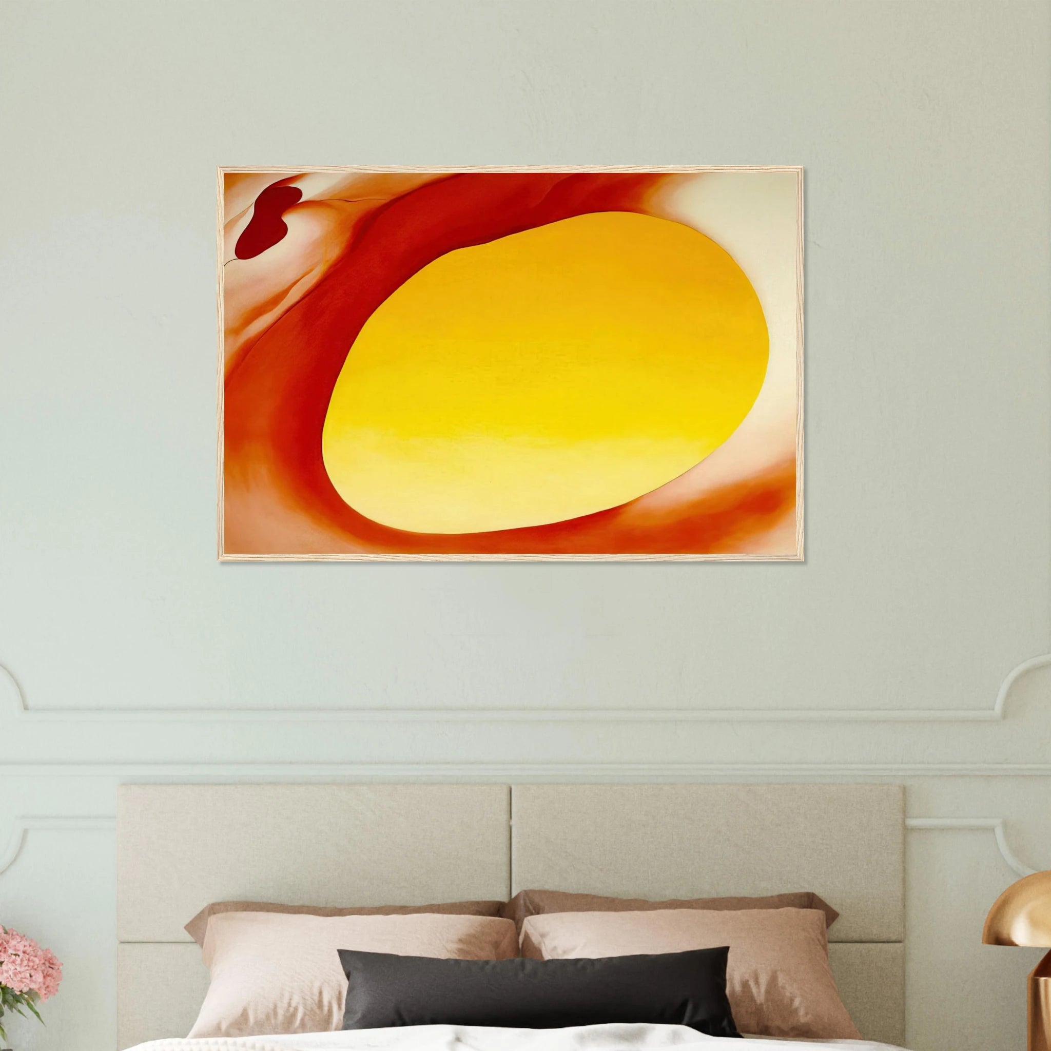 Pelvis Series - Red with Yellow Framed Poster | Georgia O'Keeffe Framed Prints Wall Art | Georgia O Keeffe Prints