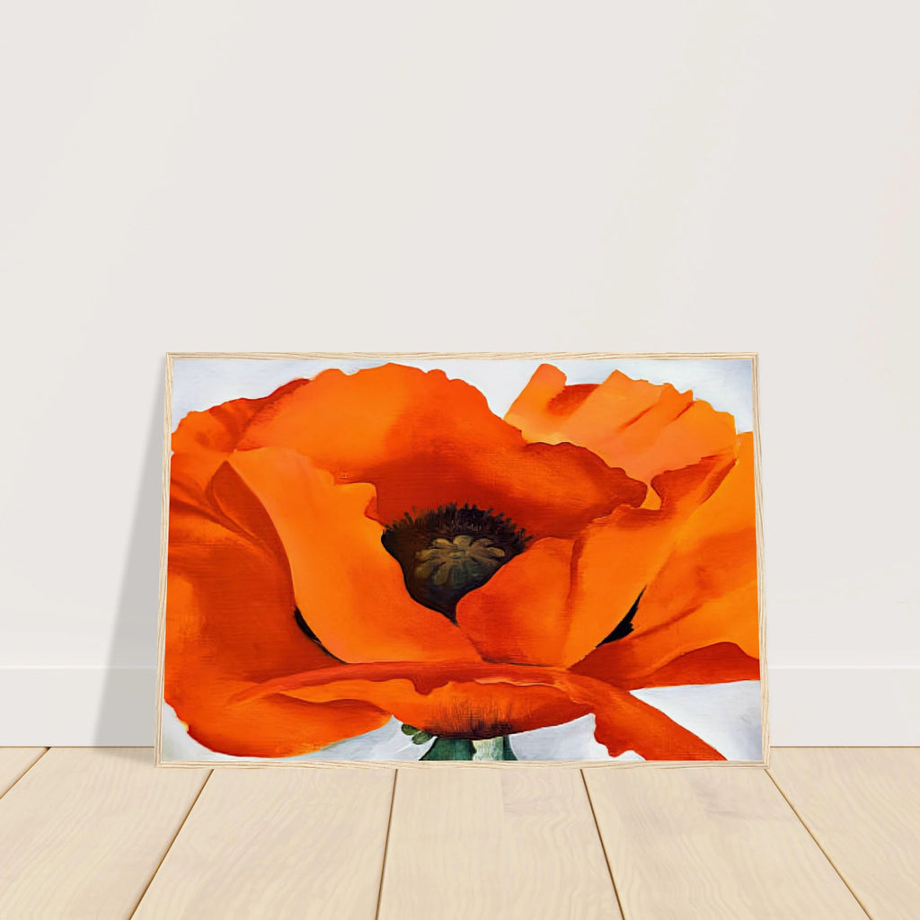 Red Poppy Framed Poster | Georgia O'Keeffe Framed Prints Wall Art | Georgia O Keeffe Prints