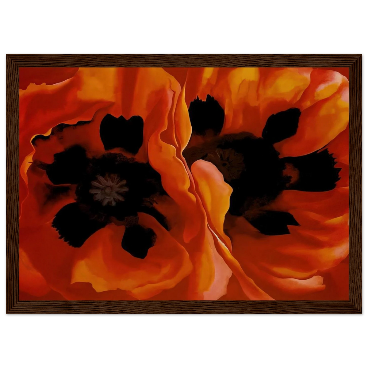 Oriental Poppies Framed Poster | Georgia O'Keeffe Framed Prints Wall Art | Georgia O Keeffe Prints