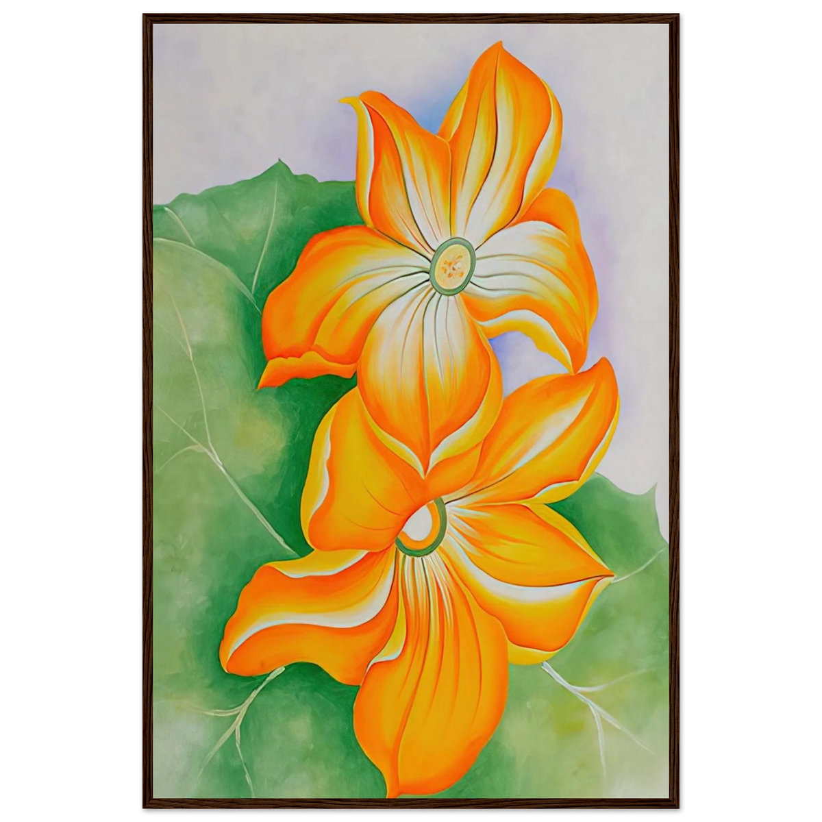 Squash Blossoms Framed Poster | Georgia O'Keeffe Framed Prints Wall Art | Georgia O Keeffe Prints