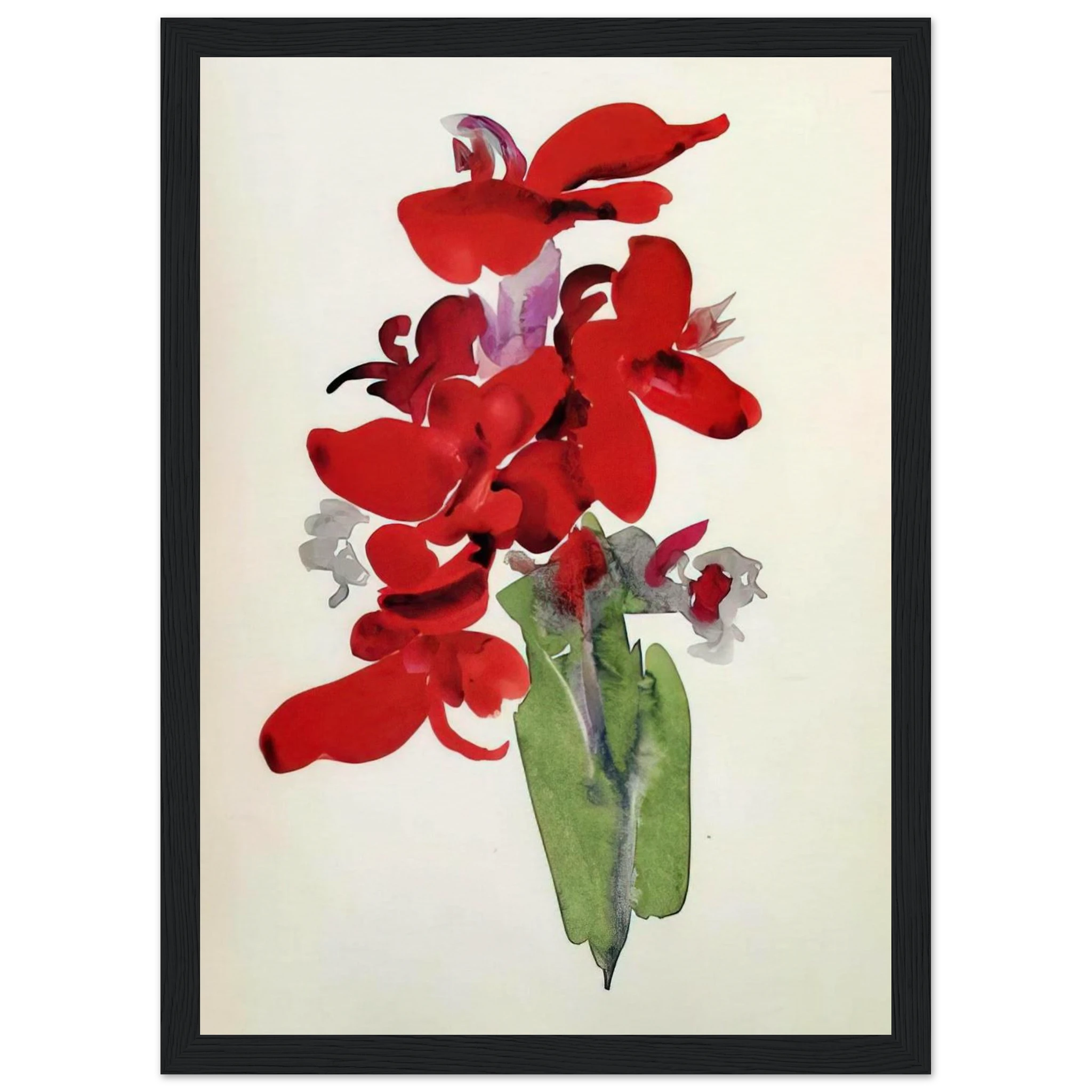 Red Canna Framed Poster | Georgia O'Keeffe Framed Prints Wall Art | Georgia O Keeffe Prints