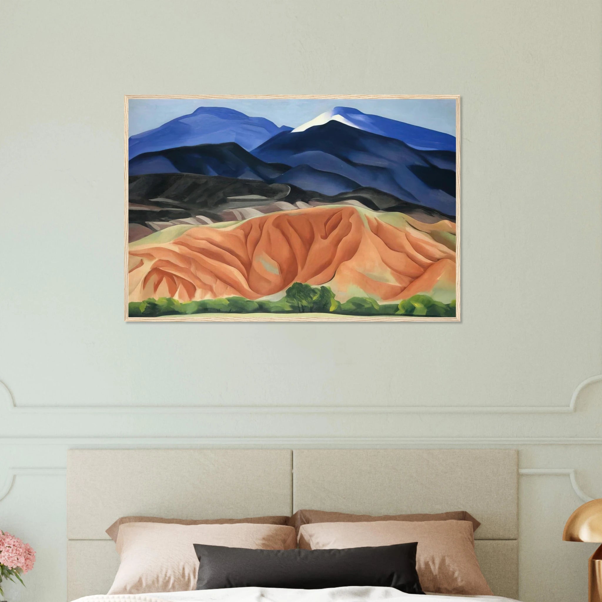 Black Mesa Landscape, New Mexico - Out Back of Mary`s II Framed Poster | Georgia O'Keeffe Framed Prints Wall Art | Georgia O Keeffe Prints