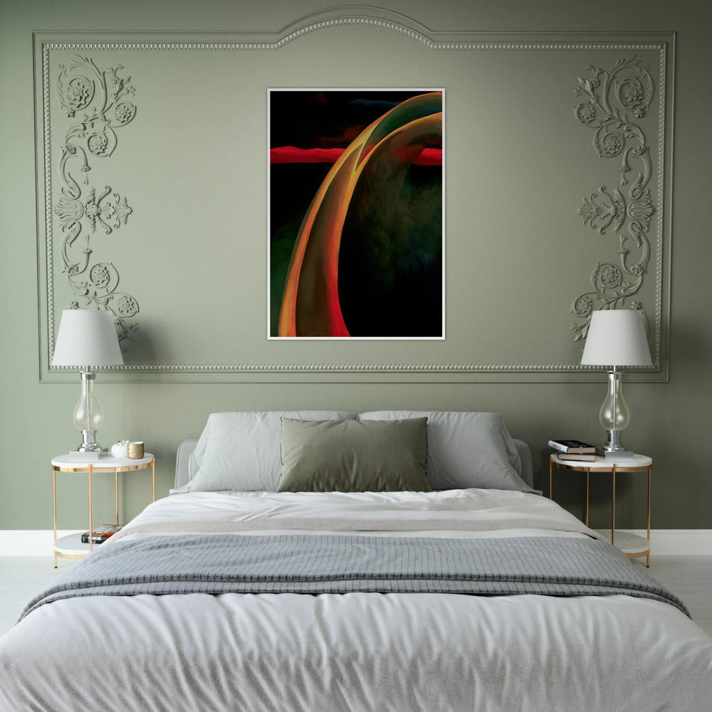 Red and Orange Streak Framed Poster | Georgia O'Keeffe Framed Prints Wall Art | Georgia O Keeffe Prints