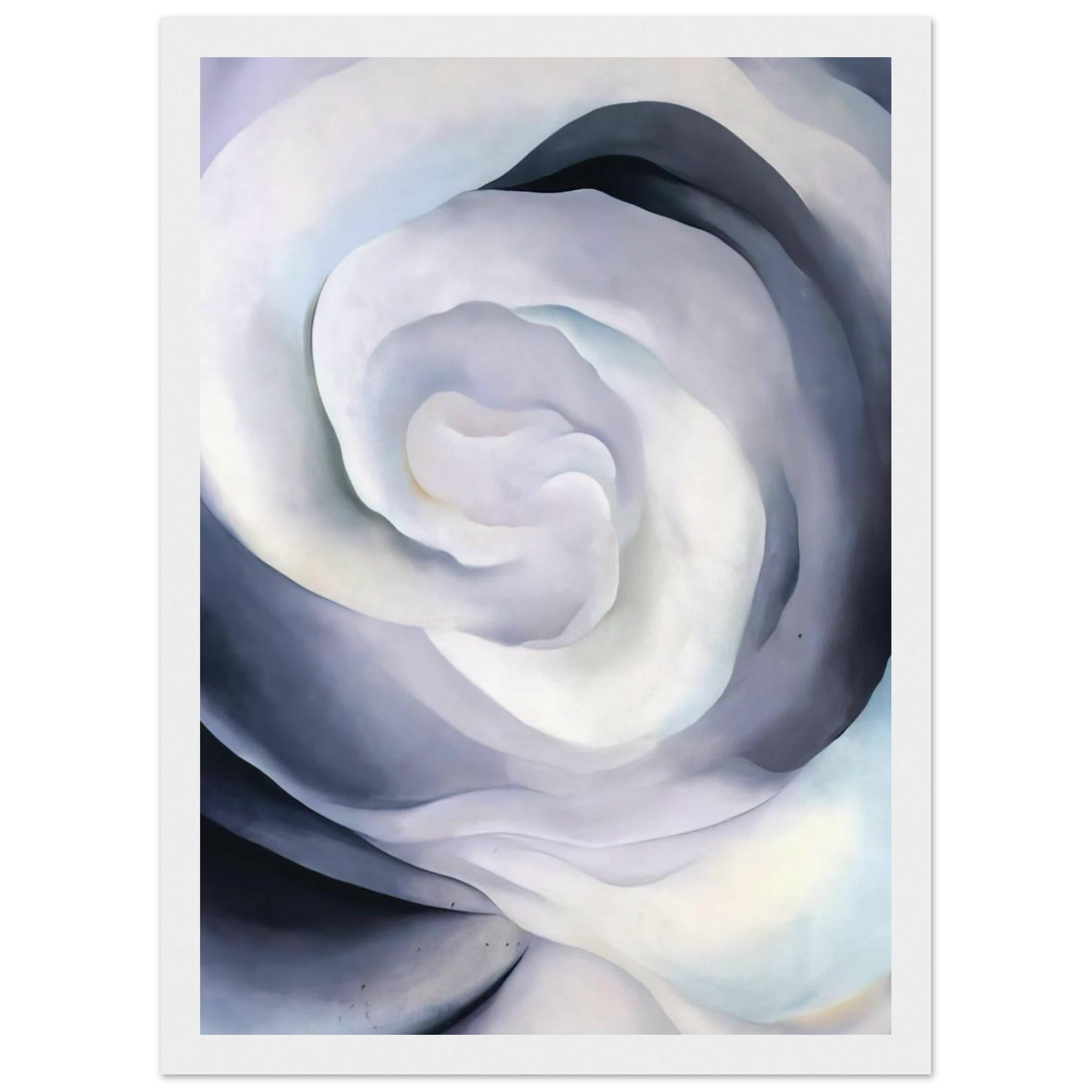Abstraction White Rose Framed Poster | Georgia O'Keeffe Framed Prints Wall Art | Georgia O Keeffe Prints