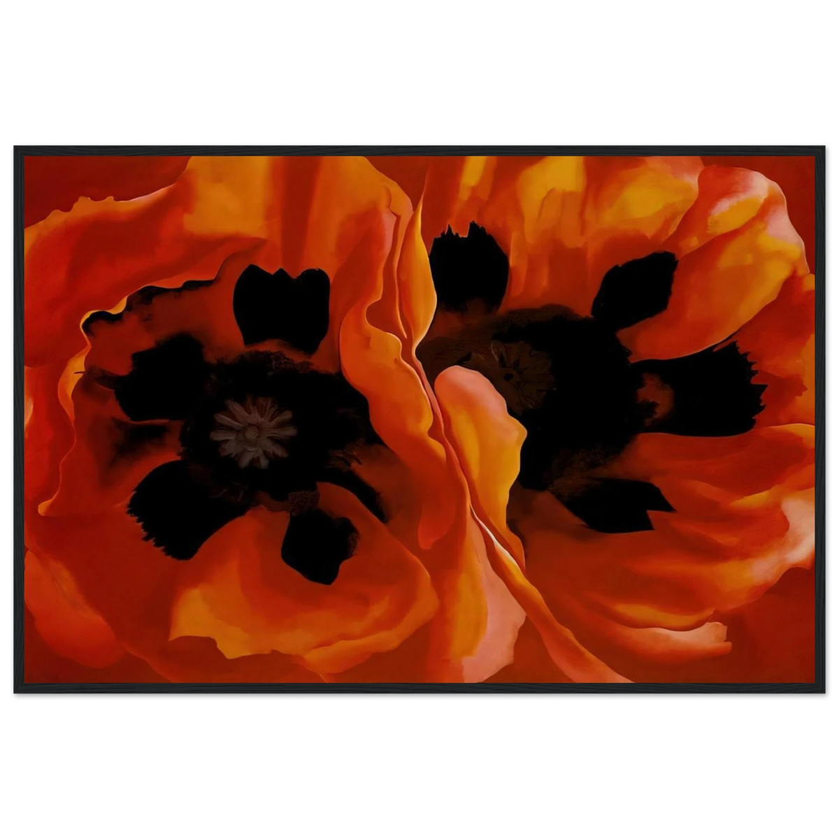 Oriental Poppies Framed Poster | Georgia O'Keeffe Framed Prints Wall Art | Georgia O Keeffe Prints