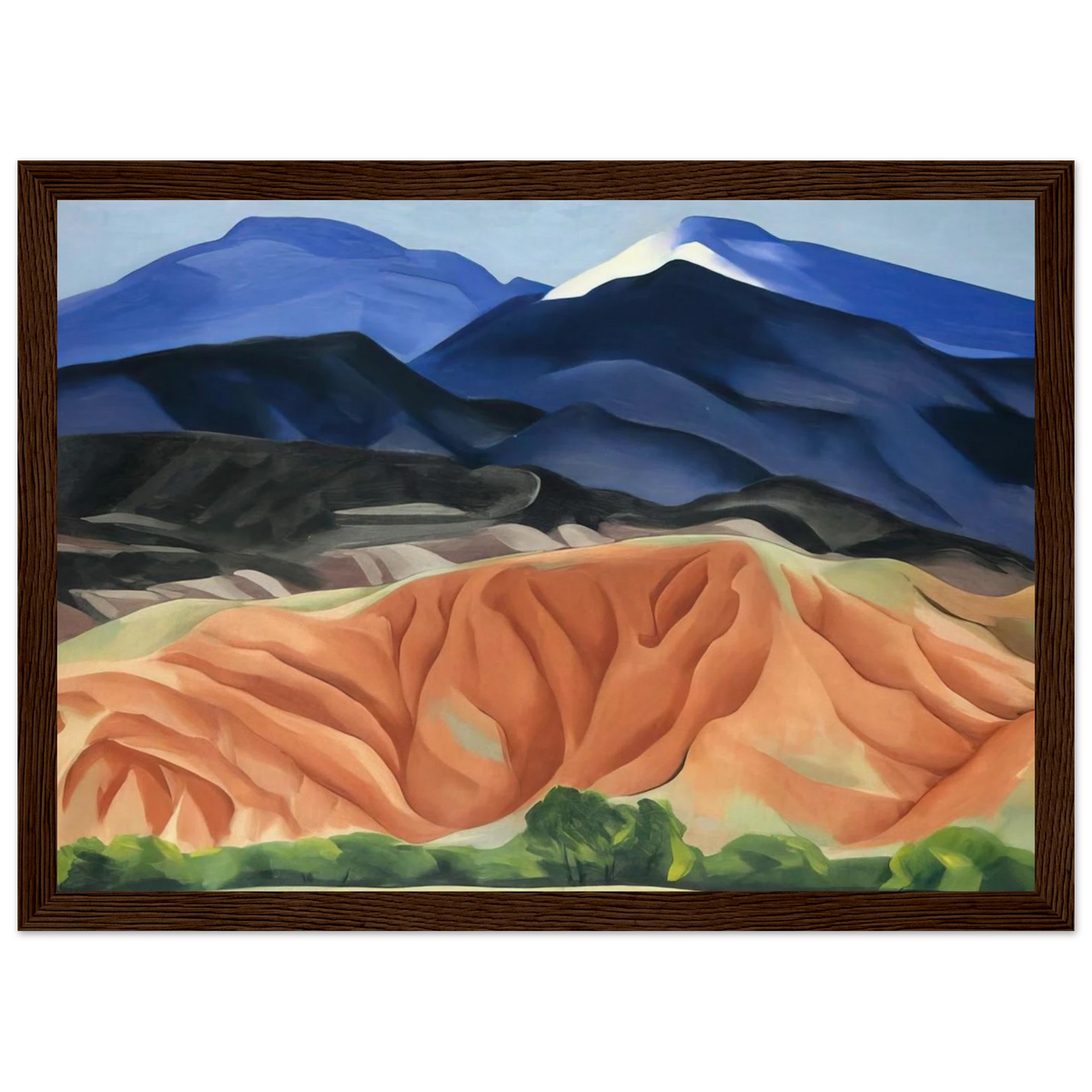 Black Mesa Landscape, New Mexico - Out Back of Mary`s II Framed Poster | Georgia O'Keeffe Framed Prints Wall Art | Georgia O Keeffe Prints