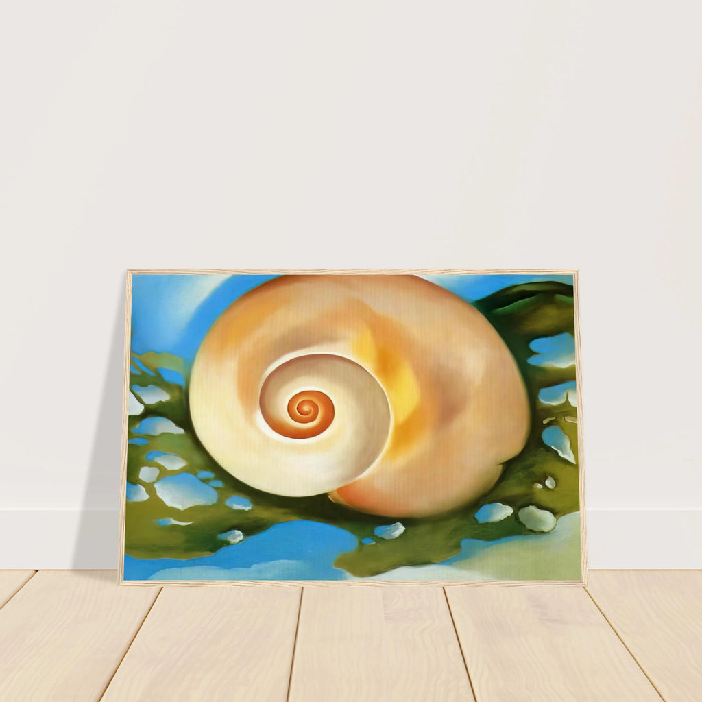 Pink Shell with Seaweed Framed Poster | Georgia O'Keeffe Framed Prints Wall Art | Georgia O Keeffe Prints