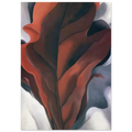 Large Dark Red Leaves on White Poster | Georgia O'Keeffe Poster | Georgia O Keeffe Prints