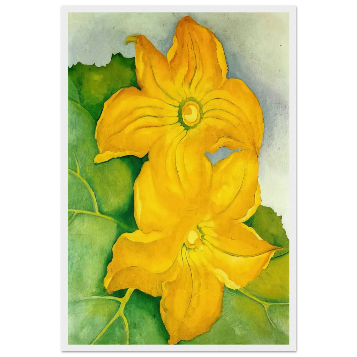 Squash Blossoms I Framed Poster | Georgia O'Keeffe Framed Prints Wall Art | Georgia O Keeffe Prints