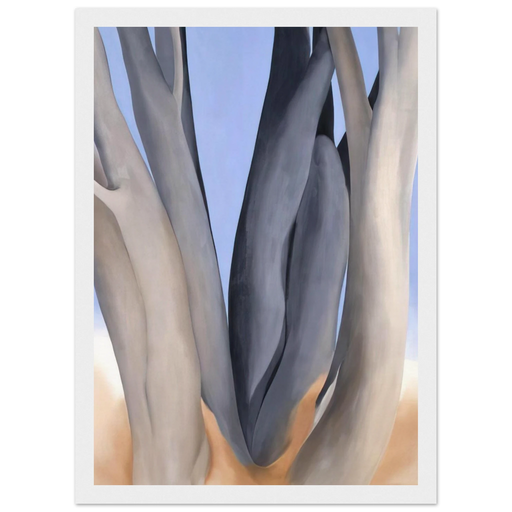Dark Tree Trunks Framed Poster | Georgia O'Keeffe Framed Prints Wall Art | Georgia O Keeffe Prints