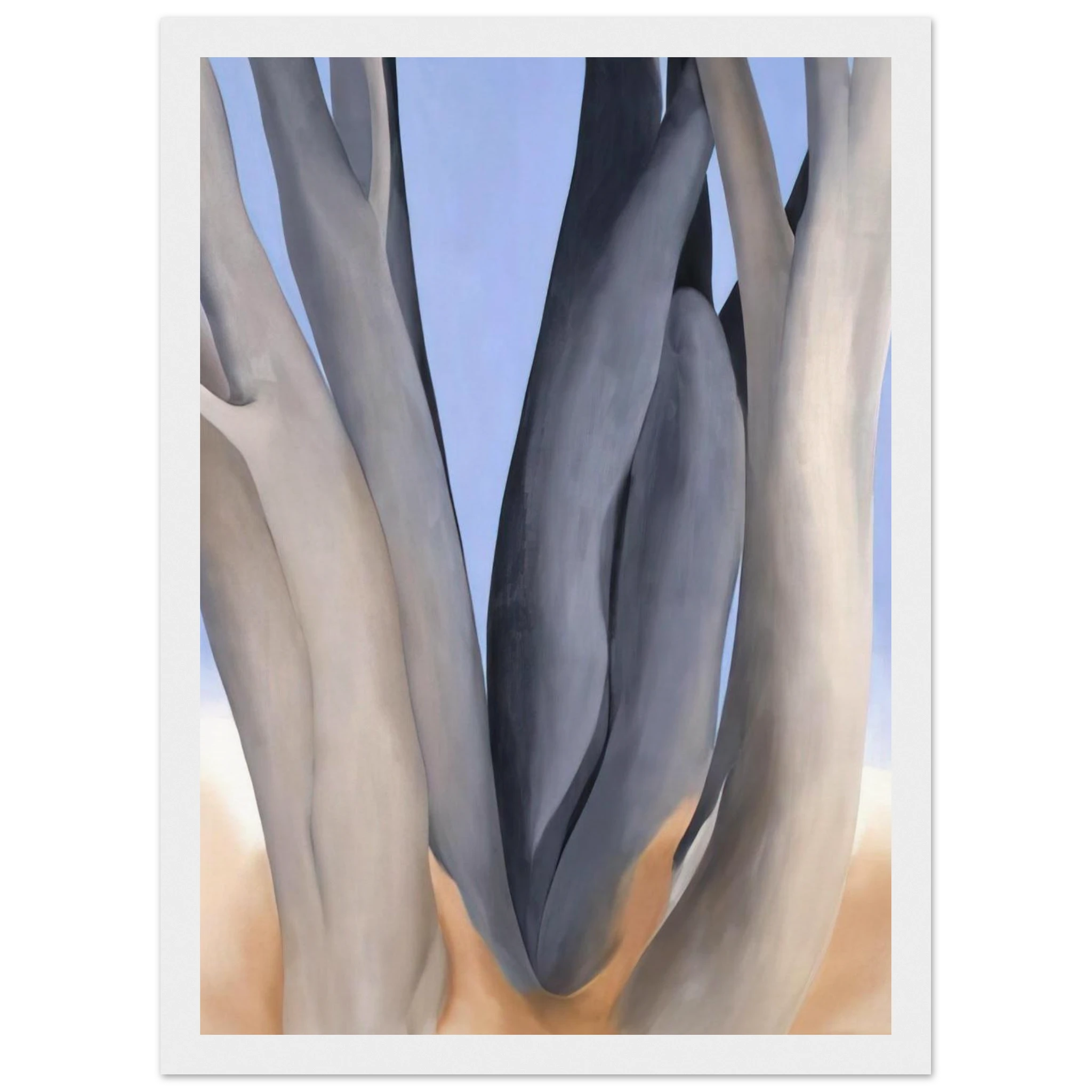 Dark Tree Trunks Framed Poster | Georgia O'Keeffe Framed Prints Wall Art | Georgia O Keeffe Prints
