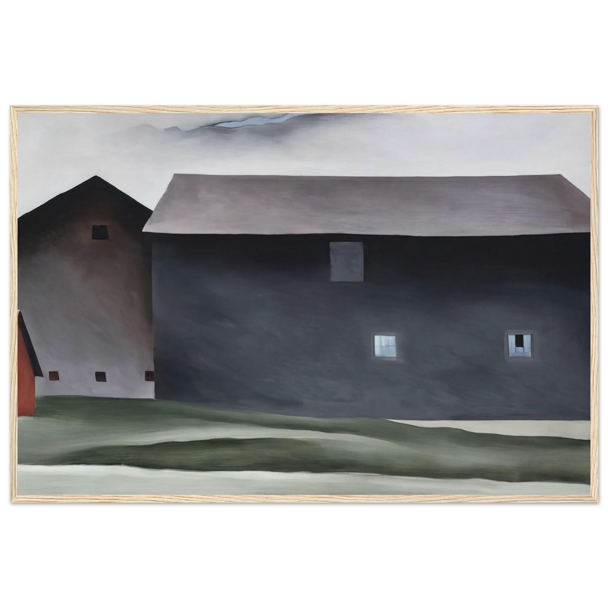 Lake George Barns Framed Poster | Georgia O'Keeffe Framed Prints Wall Art | Georgia O Keeffe Prints