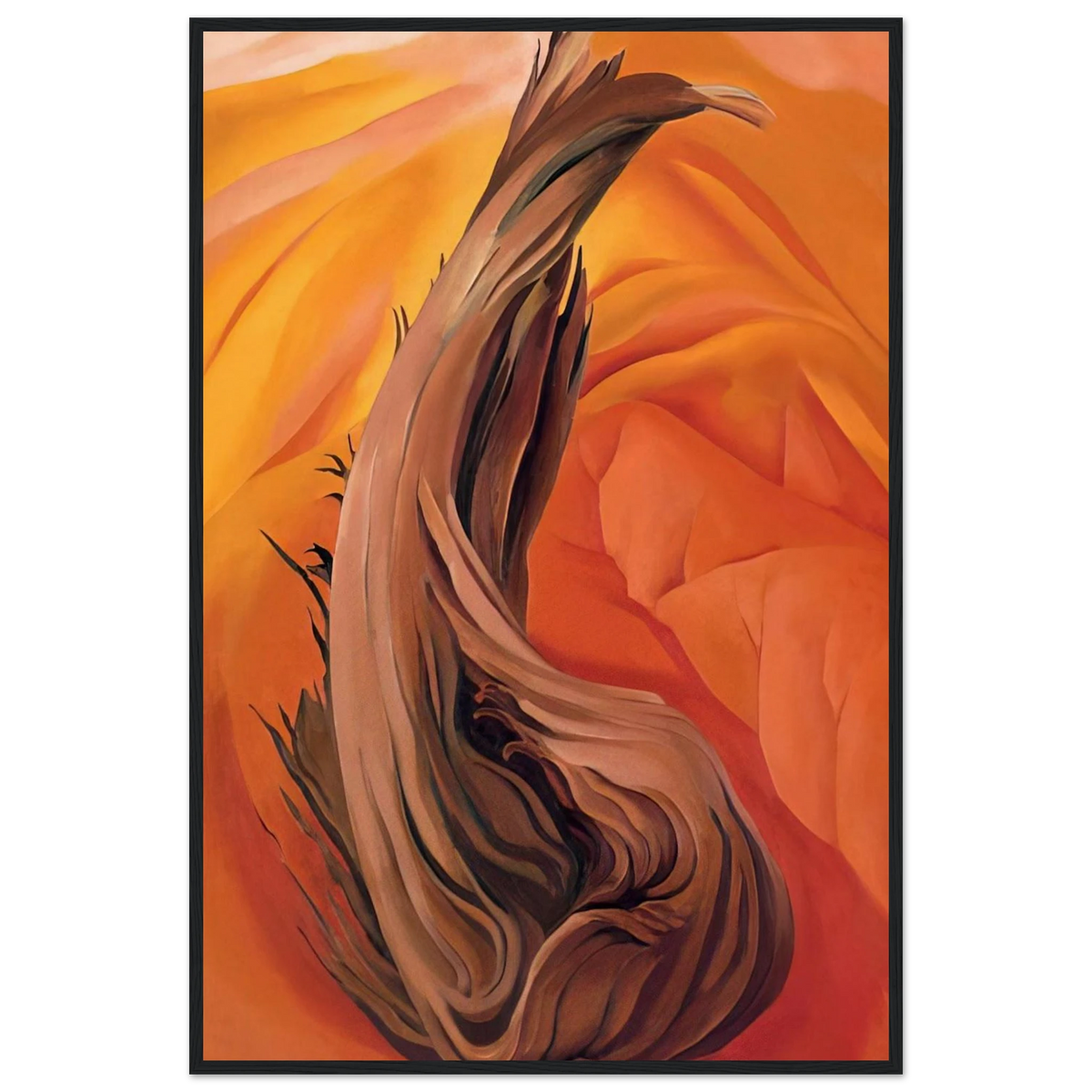 Stump in Red Hills Framed Poster | Georgia O'Keeffe Framed Prints Wall Art | Georgia O Keeffe Prints