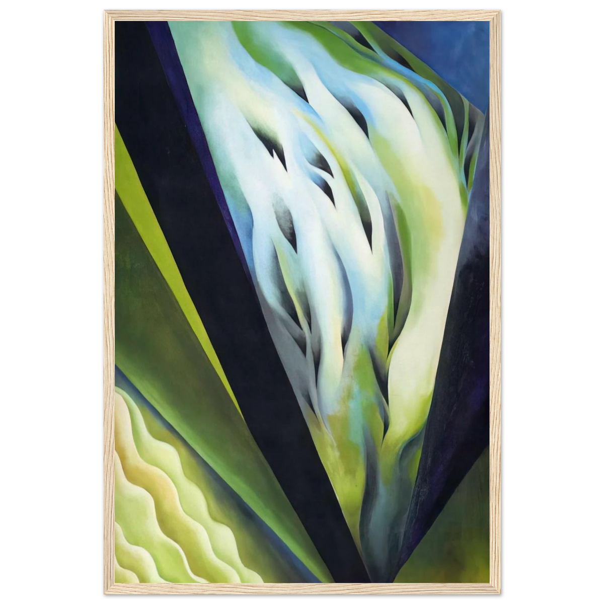 Blue and Green Music Framed Poster | Georgia O'Keeffe Framed Prints Wall Art | Georgia O Keeffe Prints